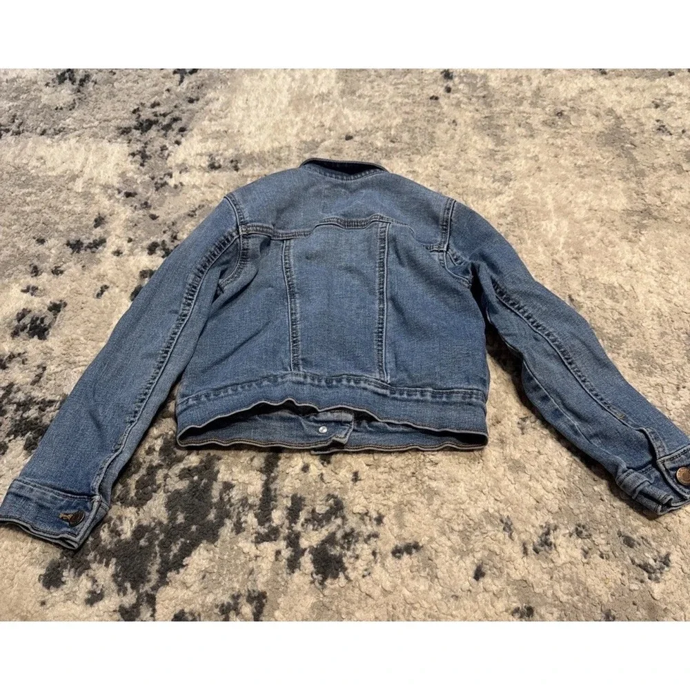Old Navy Denim Trucker Blue Jean Jacket Youth Girls Sz 6 / 7